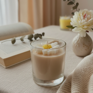 Daisy Glass Candle